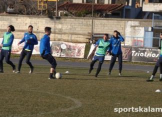 Τα Μετέωρα προπονήθηκαν σήμερα για τελευταία φορά πριν το παιχνίδι της Κυριακής