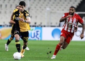 Super League, play off: ο Ολυμπιακός νίκησε εύκολα 5-1 την ΑΕΚ