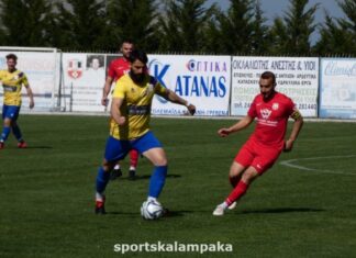 Τα Μετέωρα ηττήθηκαν 2-0 από τον Ερμή Αμυνταίου