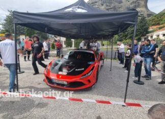 Ο Fabio Barone με την Ferrari f8 Tributo έκανε το Παγκόσμιο ρεκόρ στην Καλαμπάκα