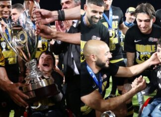 Κύπελλο Ελλάδος: οι παίκτες της ΑΕΚ πανηγύρισαν με μικρό οπαδό του ΠΑΟΚ
