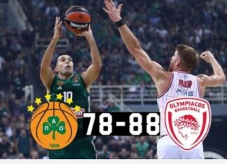 Euroleague: ο Ολυμπιακός νίκησε τον Παναθηναϊκό 88-78 στο ΟΑΚΑ