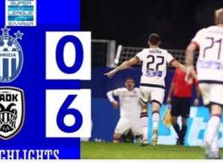 Super League: με εμφάνιση πρωταθλητή ο ΠΑΟΚ 6-0 την Κηφισιά εκτός έδρας