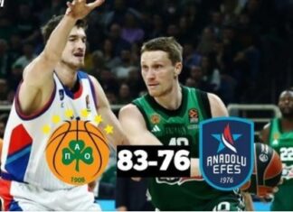 Euroleague: ο Παναθηναϊκός νίκησε την Εφές 83-76