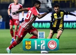 Super League: ο Ολυμπιακός νίκησε 2-1 τον Άρη, η βαθμολογία