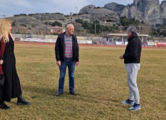 Στο Στάδιο Καλαμπάκας η Αντιδήμαρχος Πηνελόπη Μαγκούρα
