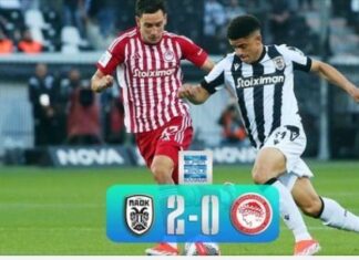 Super League: ο ΠΑΟΚ νίκησε τον Ολυμπιακό 2-0, η βαθμολογία