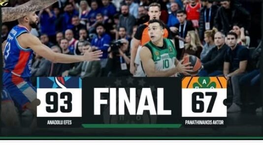 Euroleague: ο Παναθηναϊκός ηττήθηκε 93-67 από την Εφές