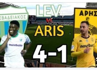 Super League: ο Λεβαδειακός νίκησε τον Άρη 4-1