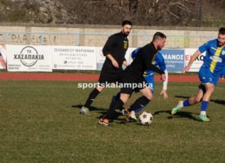 Φιλική ήττα για τα Μετέωρα με 1-2 από το Μουζάκι