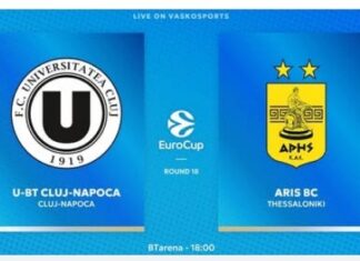 EuroCup: ο Άρης ηττήθηκε 111-92 από την Κλούζ