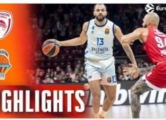 Euroleague: ο Ολυμπιακός ηττήθηκε 85-84 από την Βαλένθια