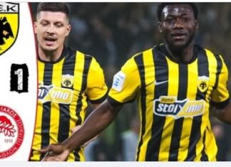 Super League: ΑΕΚ και Ολυμπιακός έμειναν στο 1-1