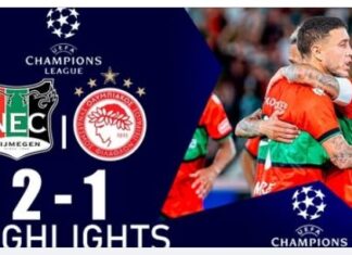 Champions League: ο Ολυμπιακός αν και προηγήθηκε, ηττήθηκε 2-1 από την Ναϊμέγκεν στην παράταση